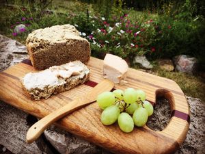 Homemade cheese and gluten free bread. at La Grange DesRochers in Paley