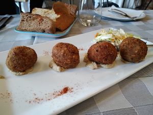 Walnut balls at Valia Calda in Kalampaka