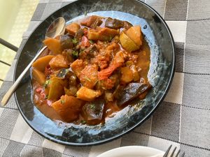 Veggie dish at Valia Calda in Kalampaka