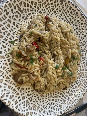 Main : pasta with truffle oil and mushrooms. Was originally with cheese    at Valia Calda in Kalampaka