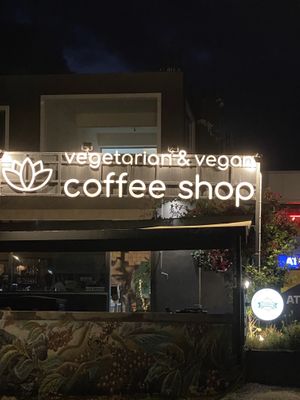 Outside of the coffee shop  at Espressaki in Crete