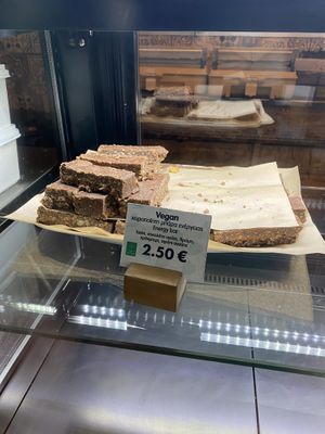 Vegan energy bars  at Espressaki in Crete