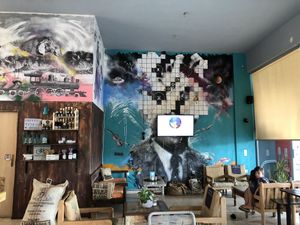 Inside at Espressaki in Crete