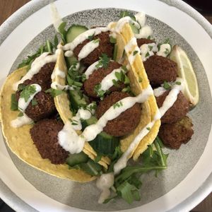 Felafel taco special  at St Coco Cafe in Springwood