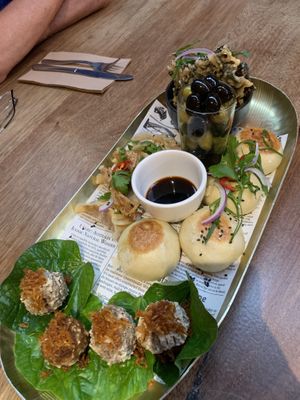 Tasting menu entrees for 4 at Yulli's Brews in Alexandria