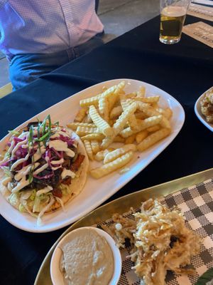 Eggplant gyros  at Yulli's Brews in Alexandria