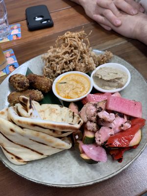 Mediterranean plate   at Yulli's Brews in Alexandria