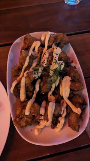 Southern fried cauliflower w/chipotle mayo $15.50 at Yulli's Brews in Alexandria