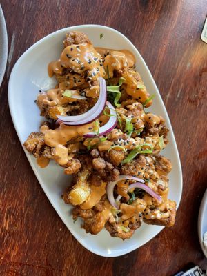 Spiced cauliflower  at Yulli's Brews in Alexandria