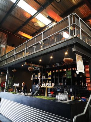 Bar area at Yulli's Brews in Alexandria