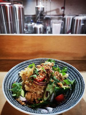 Thai Mushroom Salad at Yulli's Brews in Alexandria