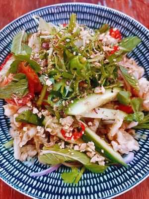 Thai Mushroom Salad  at Yulli's Brews in Alexandria