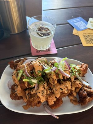 10/10 crispy cauliflour and Marg   at Yulli's Brews in Alexandria