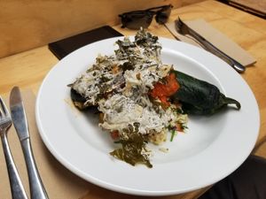 Stuffed zucchini at Yulli's Brews in Alexandria