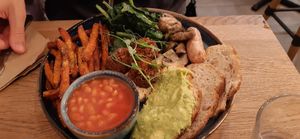 Religiously vegan breakfast at Charlie's Cafe in North London