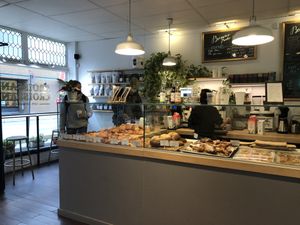 Inside at Croissant Croissant in Montreal