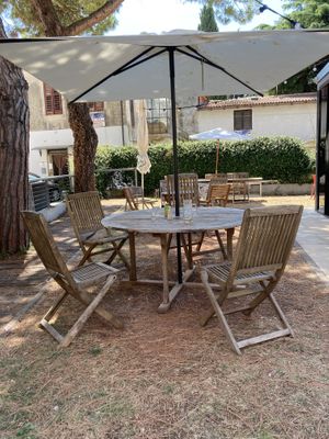 Nice garden  at Hedonist Lounge Bar Bistro in Novigrad