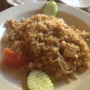  rice with seafood  at The Vegan House in Hollywood