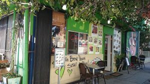 Outside at The Vegan House in Hollywood