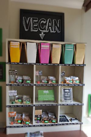 Some of the vegan options available  at Slab Artisan Fudge in East Cowes