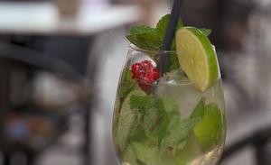 Hugo - Prosecco with mint and elder flower syrup. at Mitho Cha in Berlin