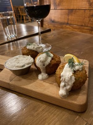 Jackfruit crab cakes at Renegade Kitchen & Craft Bar in Kelowna