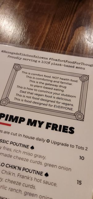 Disclaimer! at Renegade Kitchen & Craft Bar in Kelowna