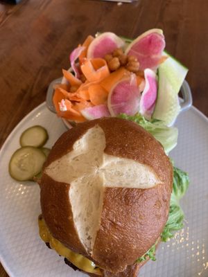 Burger + salad at Renegade Kitchen & Craft Bar in Kelowna
