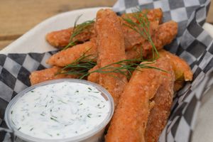 Fried Pickles with Dill Ranch Sauce at Renegade Kitchen & Craft Bar in Kelowna