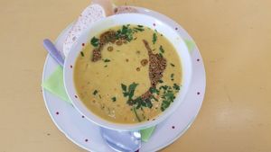 Lentil dal at Cafe Animo in Ulm