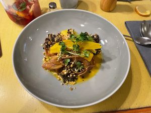 Fall menu main course: home made tortellini  at Cafe Animo in Ulm