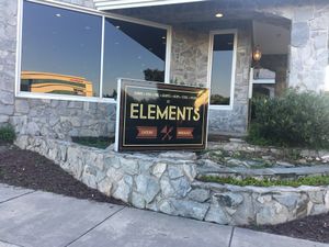 Sign at Elements Eatery and Mixology in Lexington Park