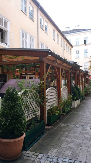 outside seating area at Ayam Zaman in Linz