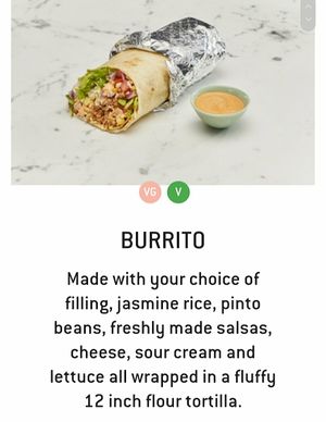 Burritos at Zambrero in Bendigo