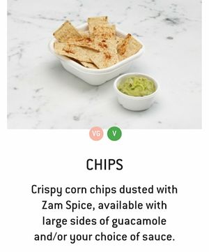 Pita chips at Zambrero in Bendigo