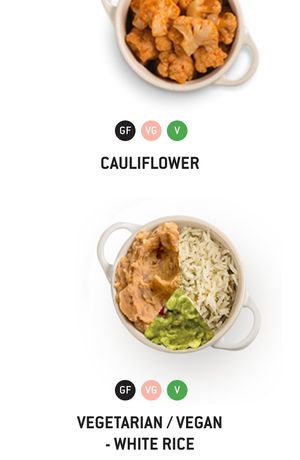 Vegan fillings at Zambrero in Bendigo