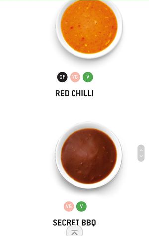 Sauces vegan at Zambrero in Bendigo