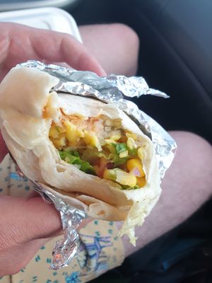 Vegan burrito at Zambrero in Wangaratta