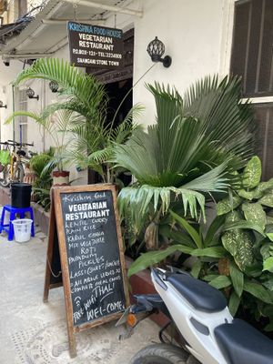 Entrance  at Krishna Vegetarian Restaurant in Zanzibar