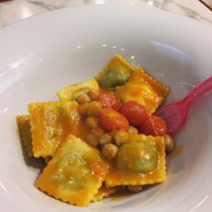 vegan ravioli at Rinaldini Pastry Spa in Rome