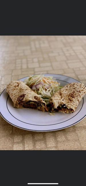 Veggie Wrap  #Veganuary at Milan's Restaurant in Moshi