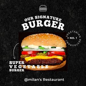 Freshly prepared juicy veg burger   at Milan's Restaurant in Moshi