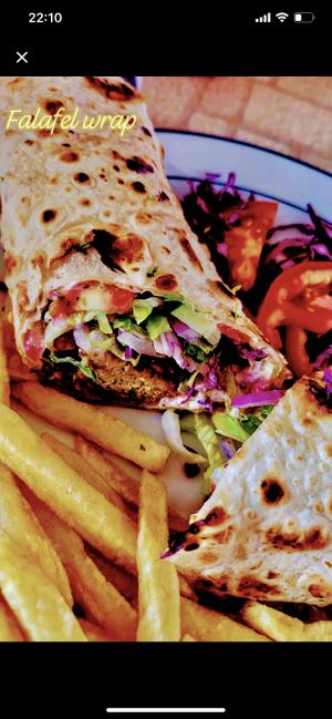 Falafel wrap   at Milan's Restaurant in Moshi