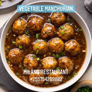 Vegetable Manchurian   at Milan's Restaurant in Moshi