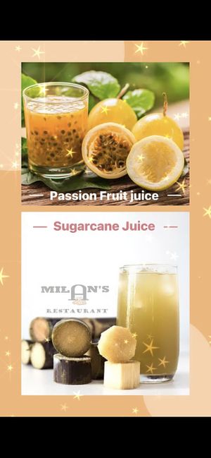 Fresh juices   at Milan's Restaurant in Moshi