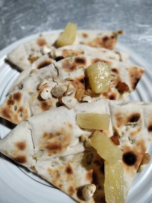 Kashmiri naan  at Milan's Restaurant in Moshi