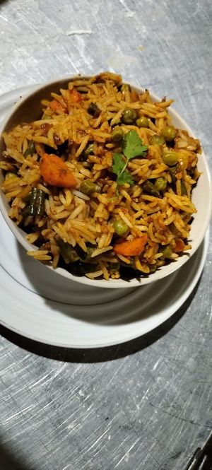 Veg Biryani at Milan's Restaurant in Moshi
