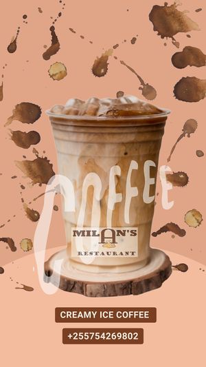 Ice coffee  at Milan's Restaurant in Moshi