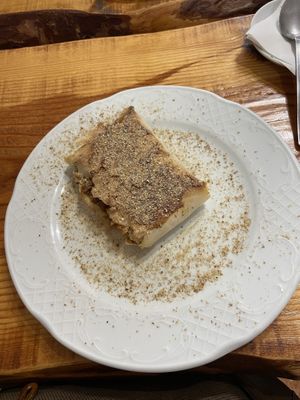 Pastel with vegan “chicken" at Papas Elvira in Granada