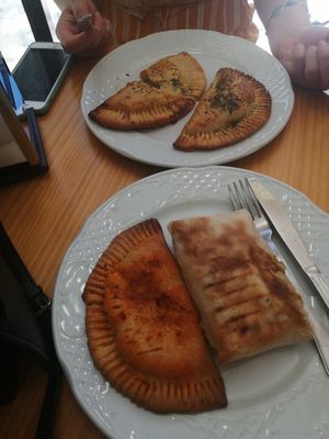 Empanadas and pastila at Papas Elvira in Granada
